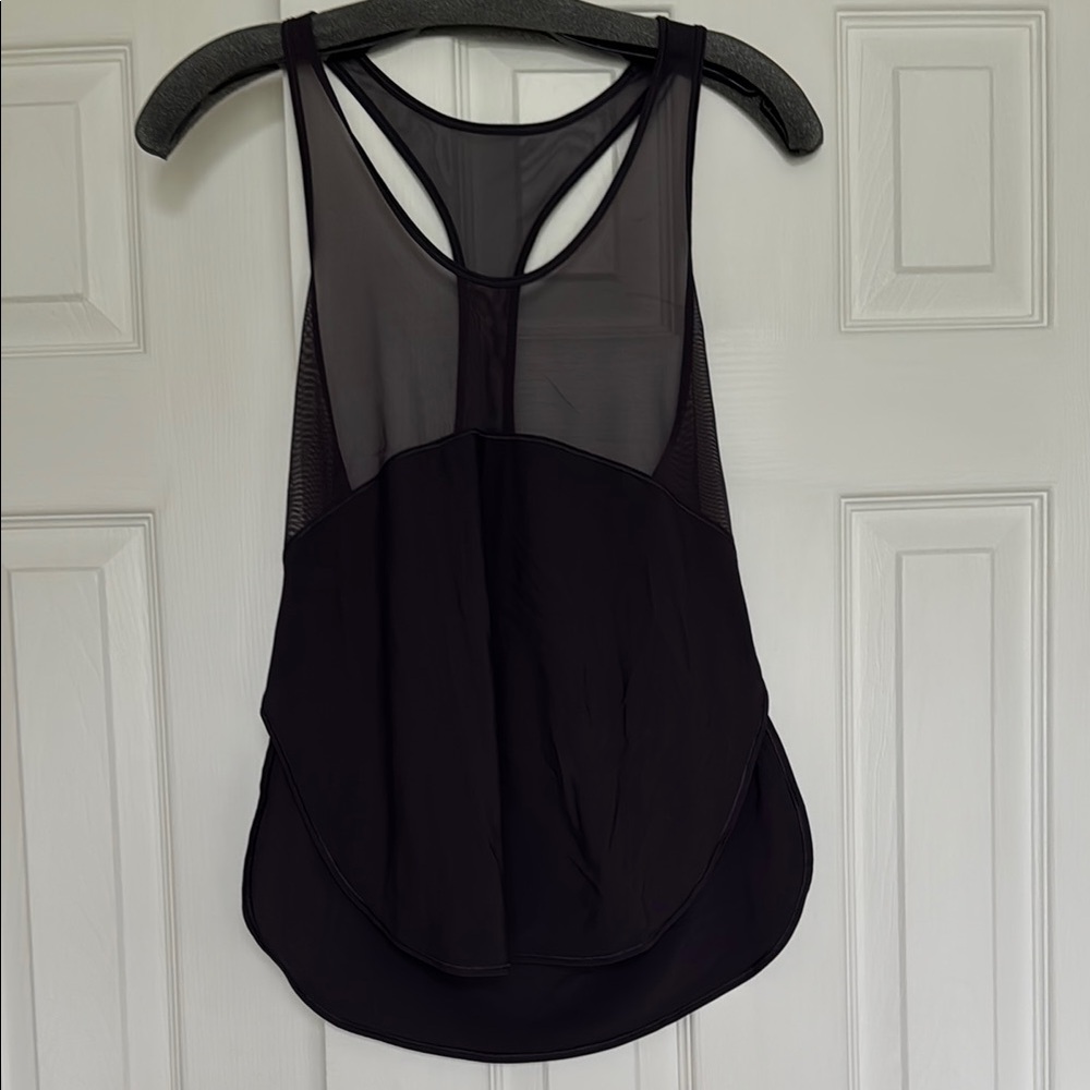 Black Mesh Women's Tank Top